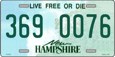 NH license plate 3690076