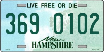 NH license plate 3690102