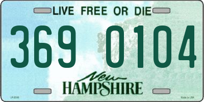 NH license plate 3690104