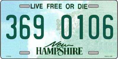 NH license plate 3690106