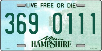 NH license plate 3690111