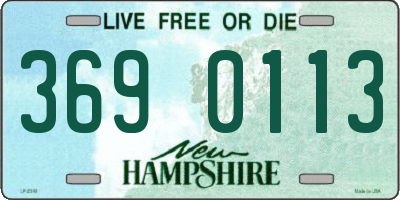 NH license plate 3690113