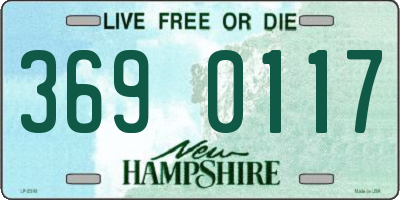 NH license plate 3690117