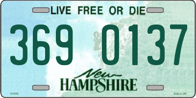 NH license plate 3690137
