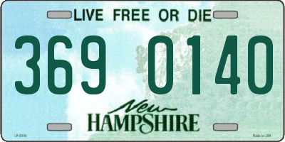 NH license plate 3690140