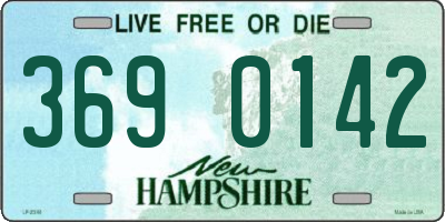 NH license plate 3690142