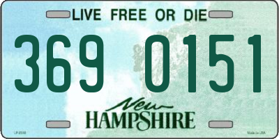 NH license plate 3690151
