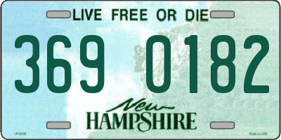 NH license plate 3690182