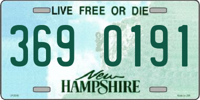 NH license plate 3690191