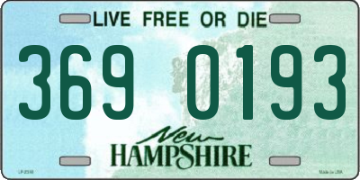 NH license plate 3690193