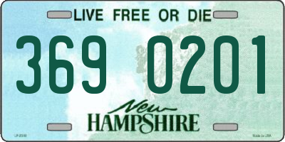 NH license plate 3690201