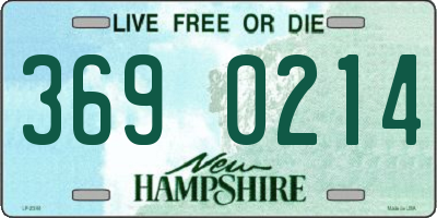 NH license plate 3690214