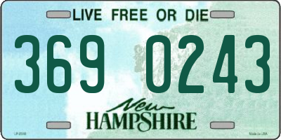 NH license plate 3690243