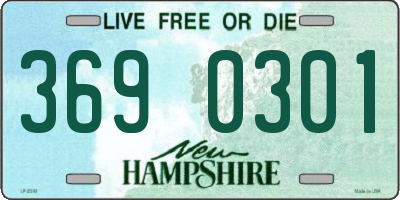 NH license plate 3690301