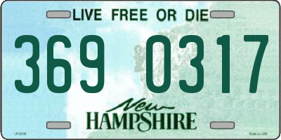 NH license plate 3690317