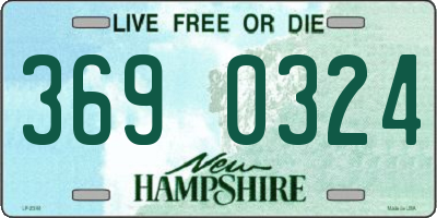 NH license plate 3690324