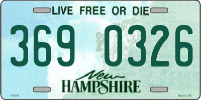 NH license plate 3690326