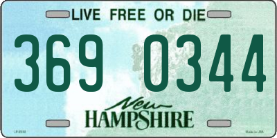 NH license plate 3690344