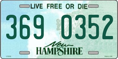 NH license plate 3690352