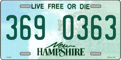 NH license plate 3690363