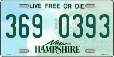 NH license plate 3690393