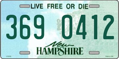 NH license plate 3690412