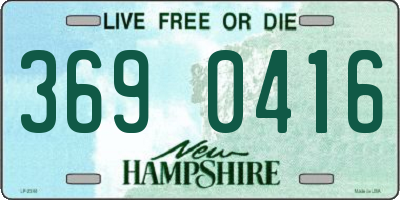 NH license plate 3690416