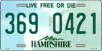 NH license plate 3690421