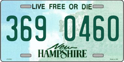 NH license plate 3690460