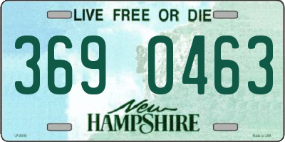 NH license plate 3690463