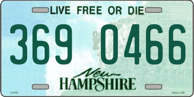 NH license plate 3690466