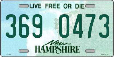 NH license plate 3690473