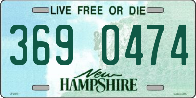 NH license plate 3690474