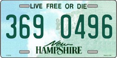 NH license plate 3690496