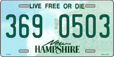 NH license plate 3690503