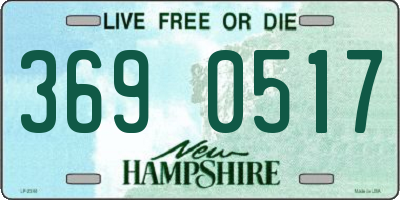 NH license plate 3690517