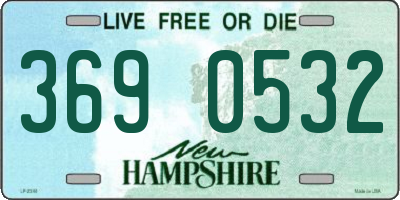 NH license plate 3690532