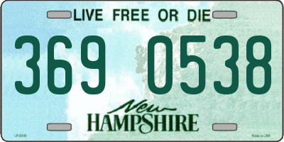 NH license plate 3690538