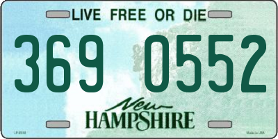 NH license plate 3690552