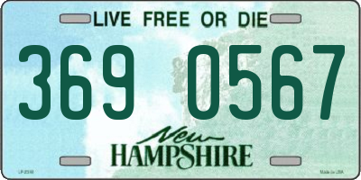 NH license plate 3690567