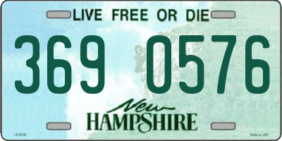NH license plate 3690576