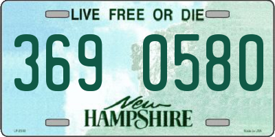 NH license plate 3690580