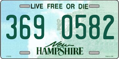 NH license plate 3690582