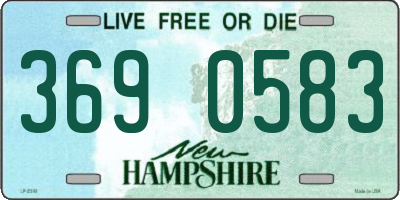 NH license plate 3690583
