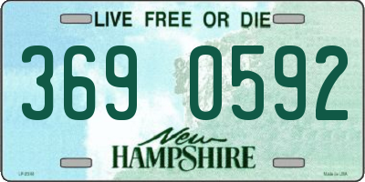 NH license plate 3690592