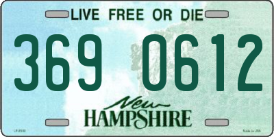 NH license plate 3690612