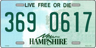 NH license plate 3690617