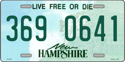 NH license plate 3690641