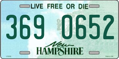 NH license plate 3690652