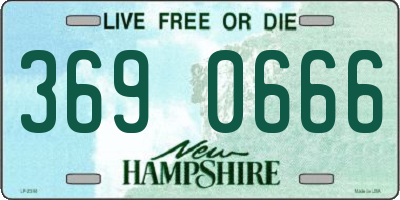 NH license plate 3690666